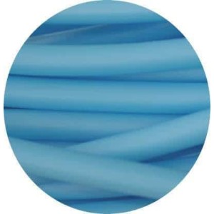 Cordon PVC creux opaque bleu clair-5mm