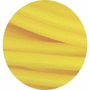 Cordon rond de PVC creux opaque jaune vif-3mm