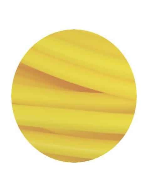 Cordon rond de PVC creux opaque jaune vif-3mm