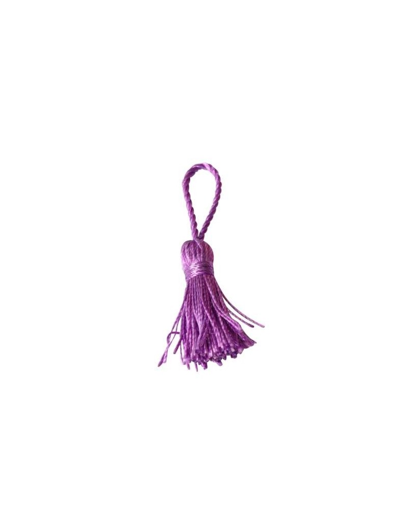Pompon en fil couleur violet-25mm