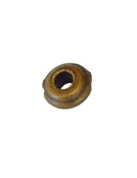 Poche de 10 perles plates rondes en metal couleur bronze antique-6mm