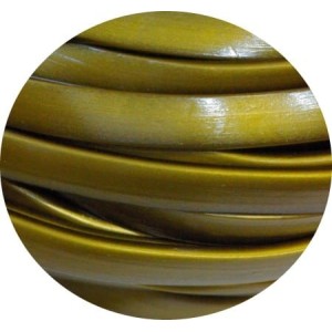 Cordon caoutchouc plat bronze opaque-6mmx2mm