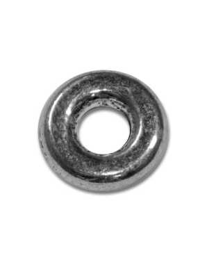 Perle intercalaire ronde epaisse en metal couleur argent tibetain-9mm