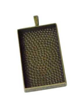 Support Fimo-Cadre rectangle couleur bronze pour fimo-58mm