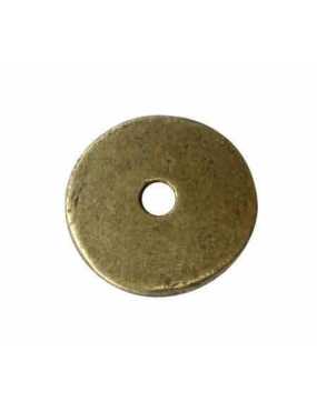 Poche de 10 perles ou coupelles lisses couleur bronze-15mm
