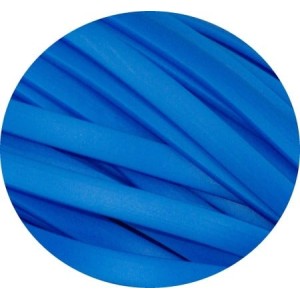 Cordon caoutchouc plat bleu roy opaque-6mmx2mm