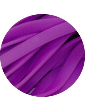 Cordon caoutchouc plat violet opaque-6mmx2mm