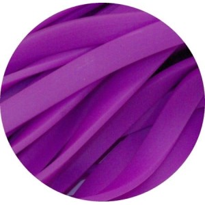 Cordon caoutchouc plat violet opaque-6mmx2mm