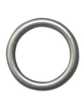 Gros anneau rond lisse placage argent-60mm