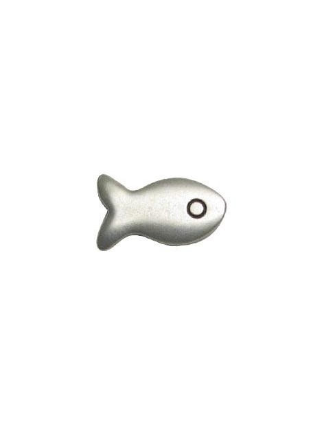Perle poisson placage argent-20mm