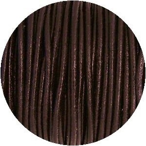 Cordon rond en cuir marron-3mm-Asie