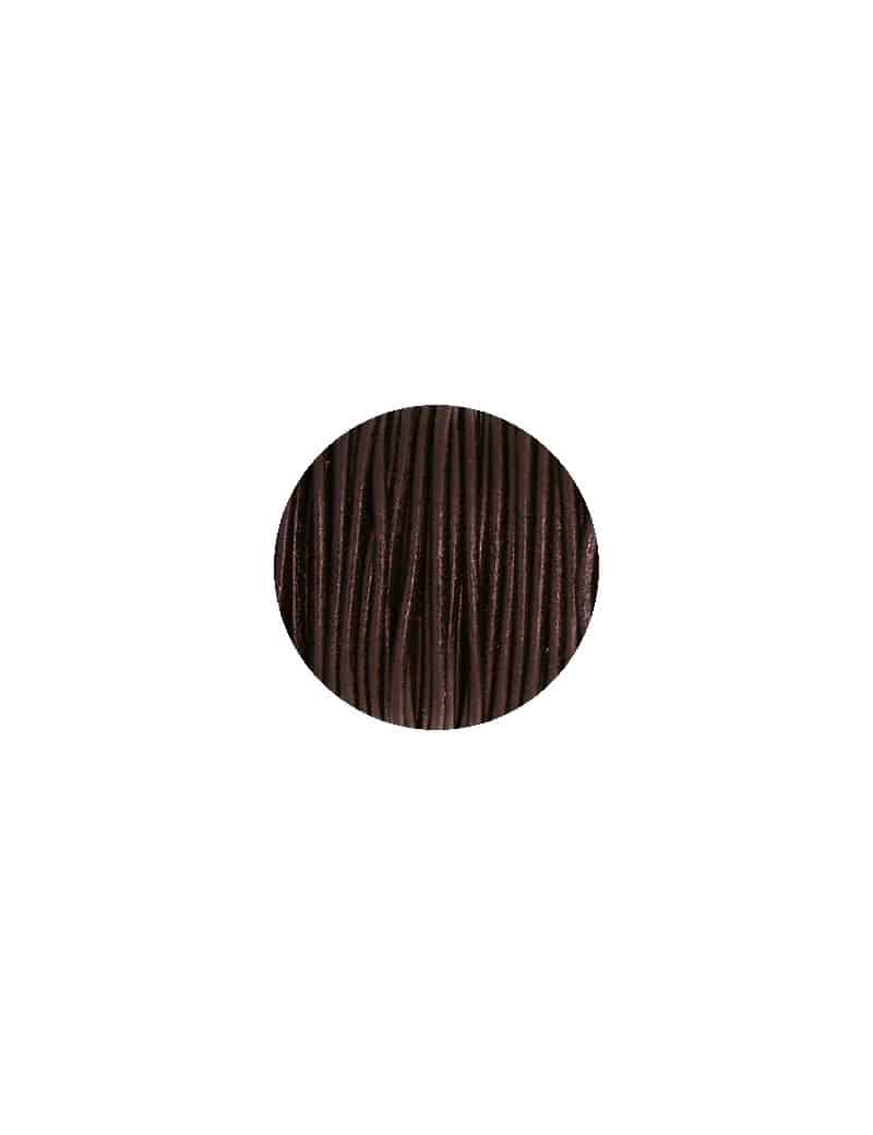 Cordon rond en cuir marron-3mm-Asie