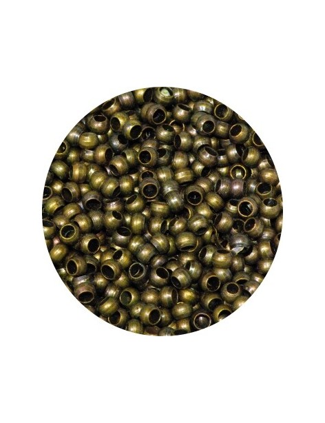 Sachet de 100 Perles a ecraser couleur bronze antique