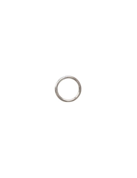 Poche de 50 anneaux de jonction en metal couleur nickel sans plomb-5x1mm
