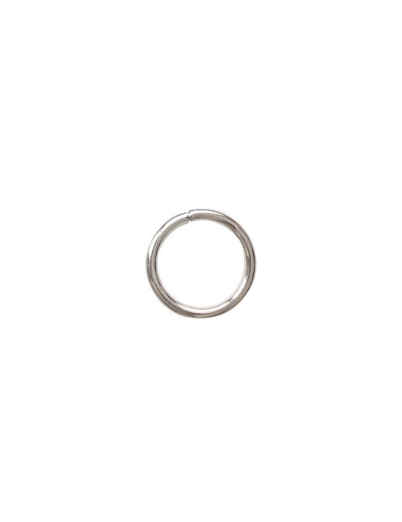 Poche de 50 anneaux couleur nickel sans plomb, sans nickel-12x1.2mm