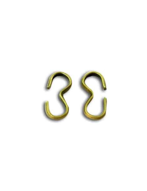 Sachet de 10 anneaux allongés couleur bronze-14mm