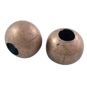 Perle en metal couleur cuivre antique