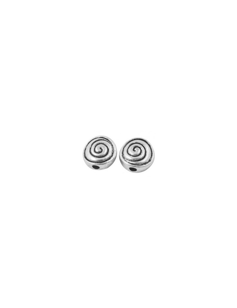 Perle ronde en forme de tranche a spirale-8mm