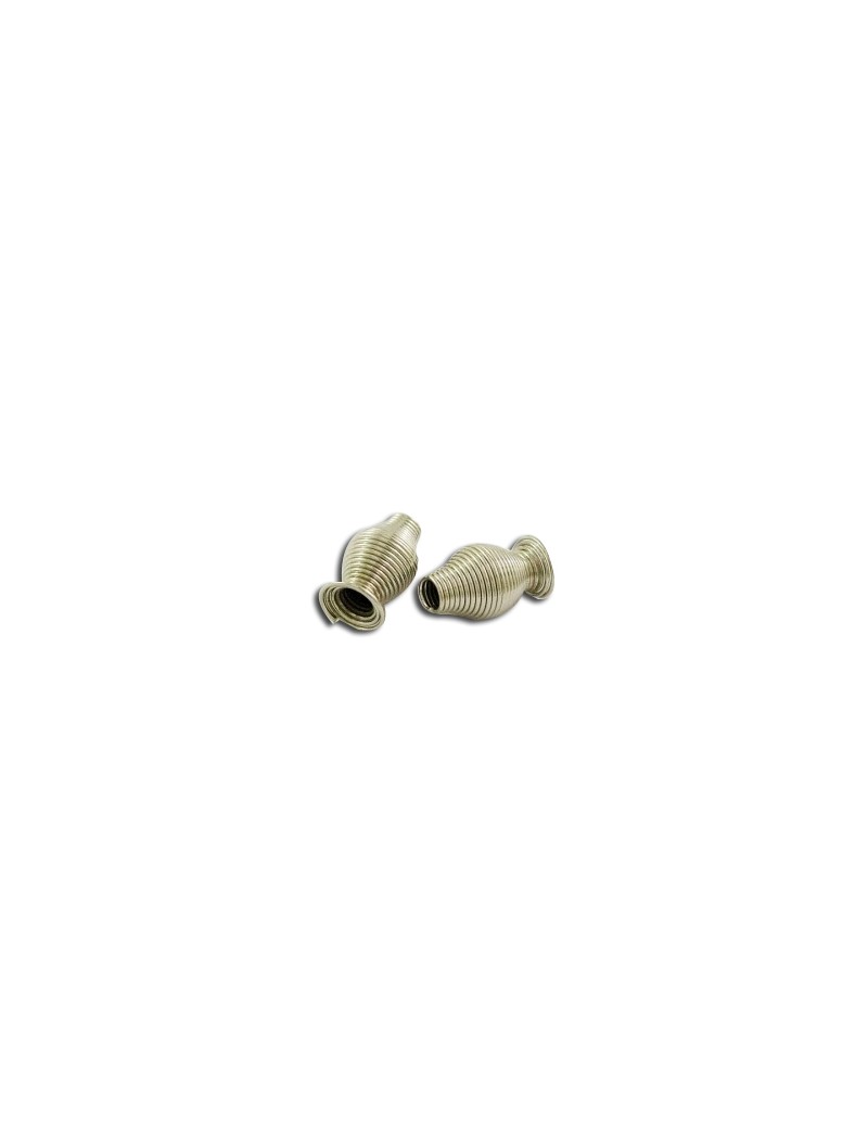 Sachet de 10 Perles en fil couleur platine ou nickel-15mm