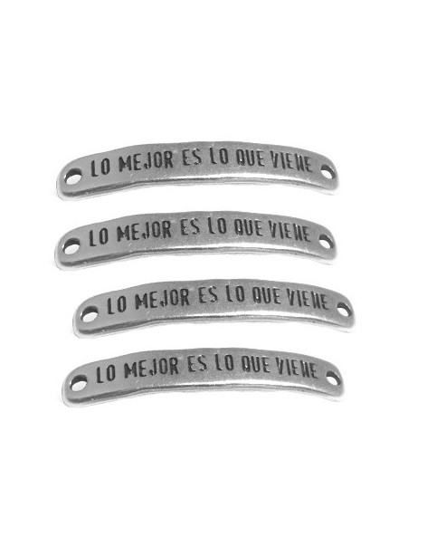 Plaque courbee message pour bracelet-40mm
