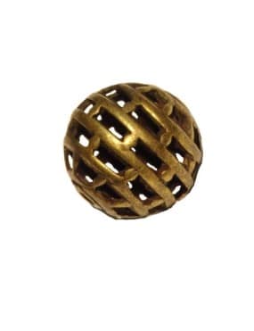 Perle creuse en metal couleur bronze antique-14mm
