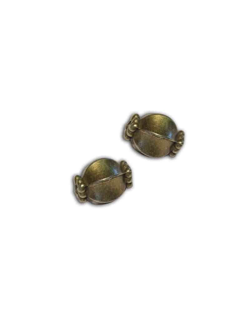 Poche de 10 perles bonbons facettes couleur bronze-10mm