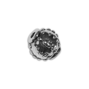 Lot de 10 perles rondes de 6mm avec des picots couleur argent tibétain