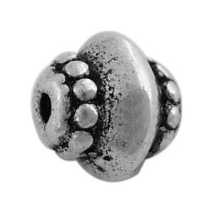 Sachet de 10 perles tribales en metal bicone en metal de 7mm