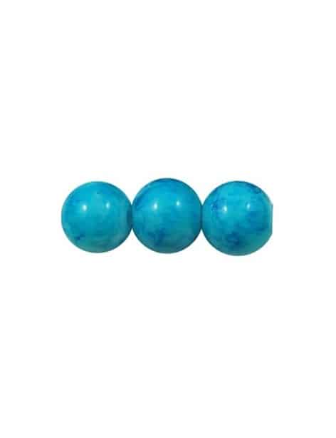 Lot de 50 perles en verre peint premier prix turquoise-6mm