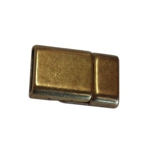 Fermoir magnetique lisse plat bronze sobre-20mm