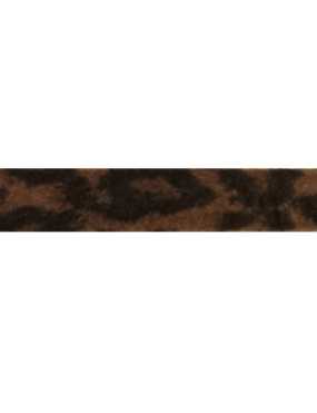 Lacet fantaisie plat 6mm daim aspect leopard-vente au cm