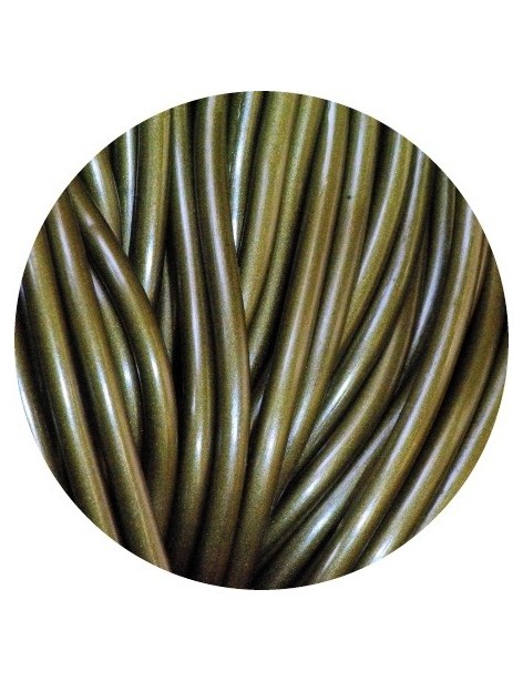 Cordon rond de PVC creux opaque bronze-2mm