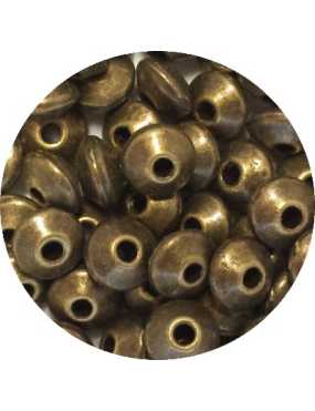Lot de 50 perles lentilles lisses couleur bronze-6mm