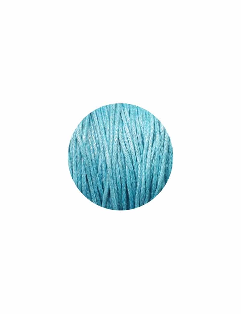 Coton cire bleu turquoise-1mm