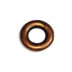 Sachet de 10 anneaux ronds et lisses couleur cuivre-8mm