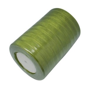Ruban organza vert olive transparent-10mm