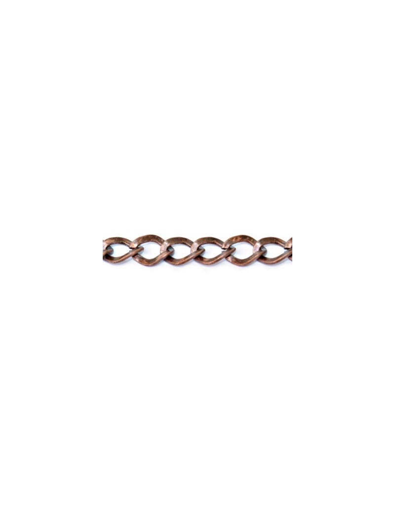 Chaine en metal couleur cuivre antique-7x8mm Chaine en metal couleur cuivre antique-7x8mm