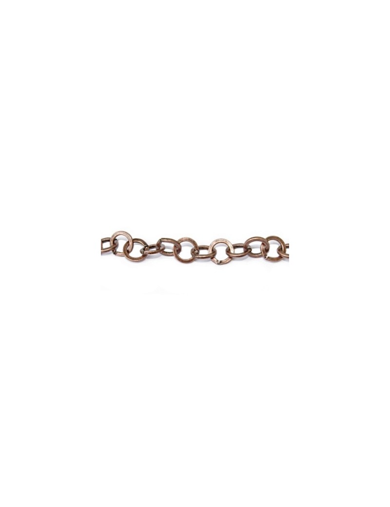 Chaine en metal couleur cuivre antique-10mm Chaine en metal couleur cuivre antique-10mm