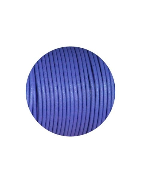 Cordon de cuir rond lilas-2mm-Espagne