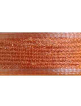 Ruban flamme saumon 16mm vendu au mètre