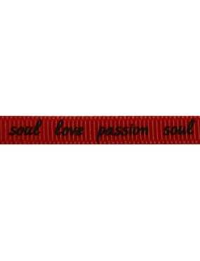 Ruban imprime de couleur rouge pour bracelet-7mm