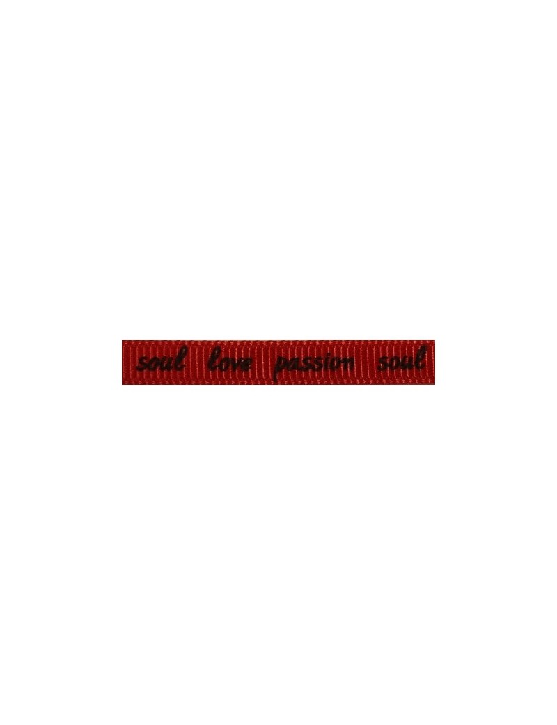 Ruban imprime de couleur rouge pour bracelet-7mm
