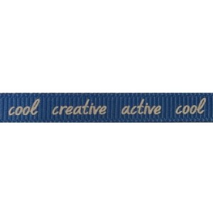 Ruban imprime de couleur bleue pour bracelet-7mm