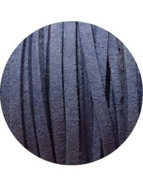 Lacet de suédine 3x1.3mm-bleu gris-3 mètres-3 mètres