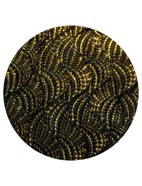 Serpentine lurex noir jaune-10mm