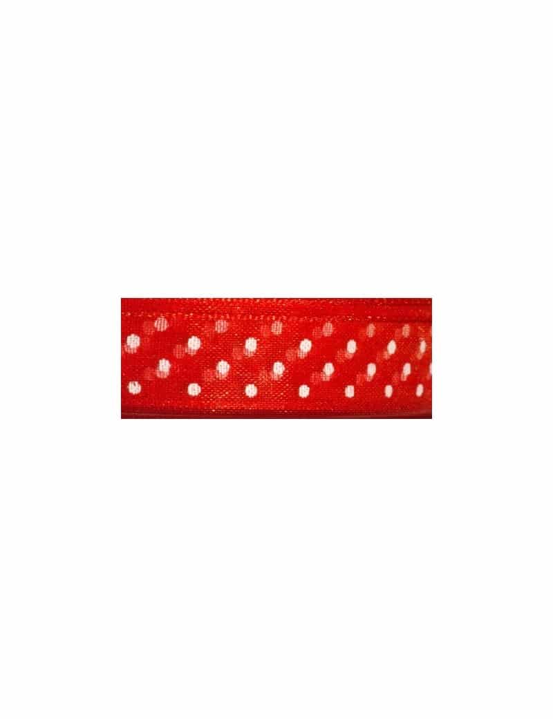 Ruban voile pois rouge-14mm