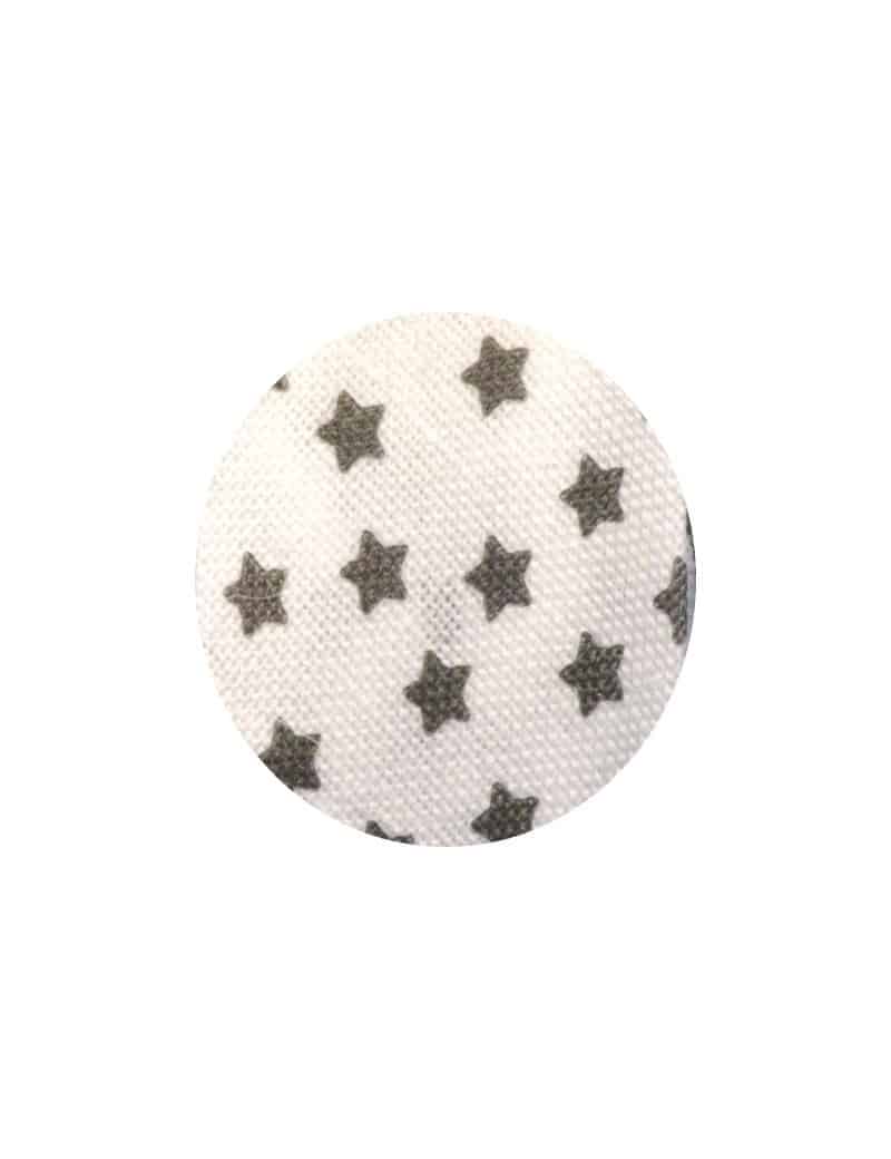 Biais replié étoiles sur fond blanc fabriqué en France-20mm