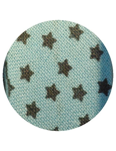 Biais replié étoiles sur fond bleu fabriqué en France-20mm