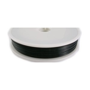 Bobine de fil cable epais noir gaine-1mm-10m