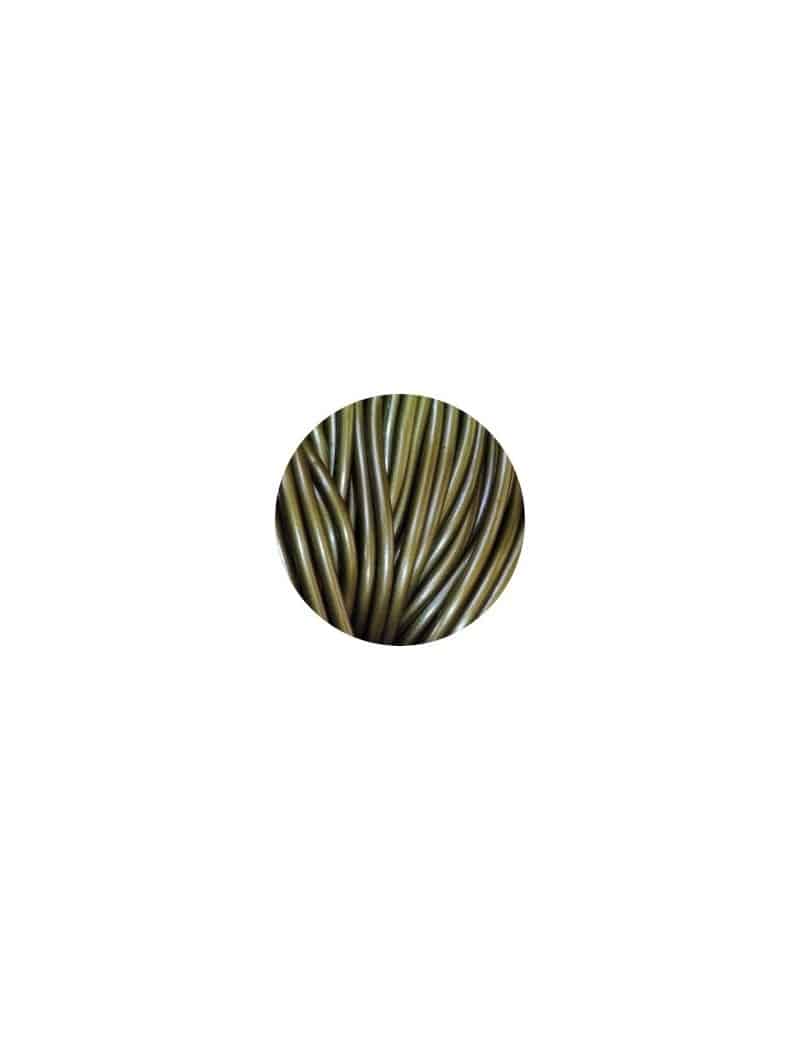 Cordon rond de PVC creux opaque bronze-3mm
